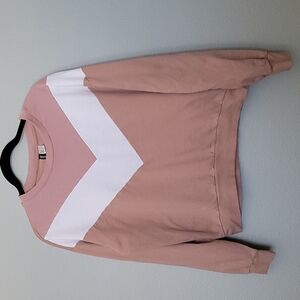 H&M Soft Girl Casual Divided Chevron Colorblock Sweater Large